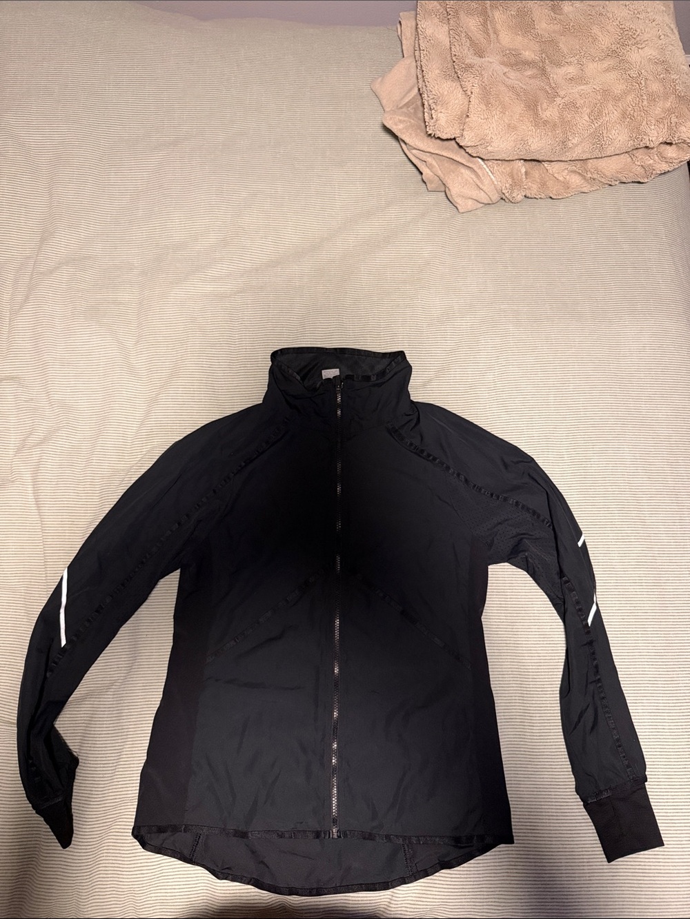 Black Women's Lightweight Zip-Front Jacket